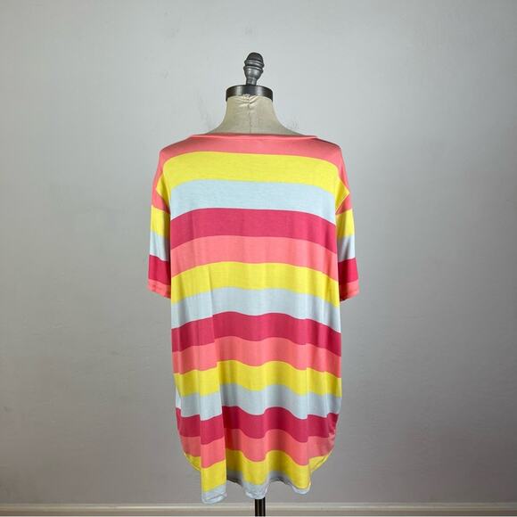 Wildfox Vibrant Stripe V Neck Tee - Picture 7 of 9